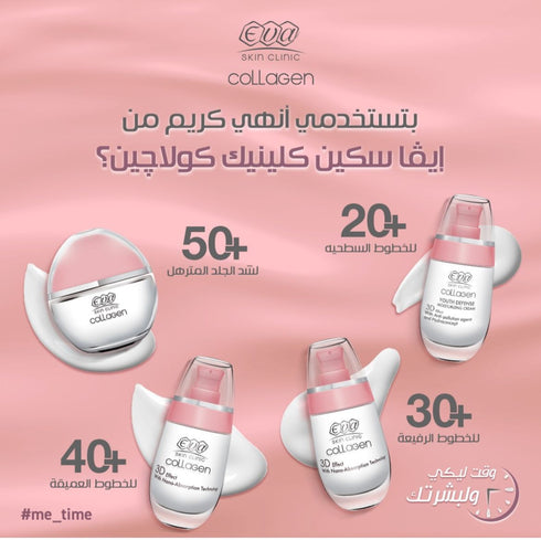ايفا سكين كلينك كريم بالكولاجين لملئ الخطوط العميقة +40 50 مل - Eva